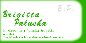 brigitta paluska business card